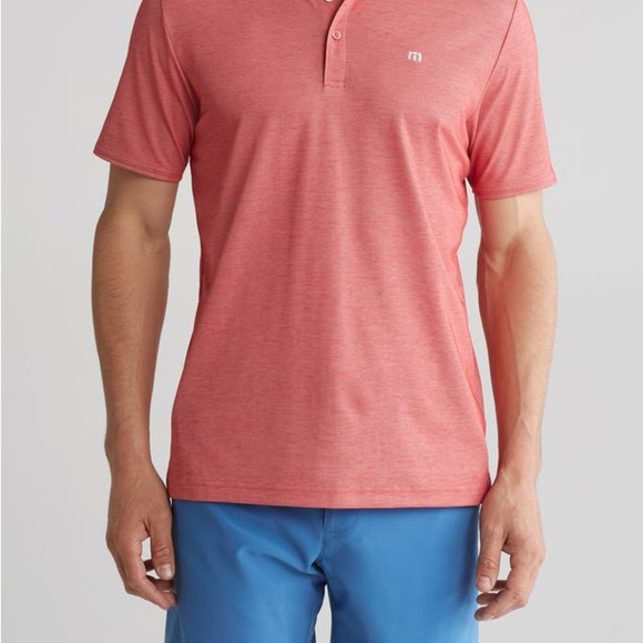 Travis Mathew Other - Travis Mathew “Wine Tasting” Red Excursion Knit Golf Polo Medium